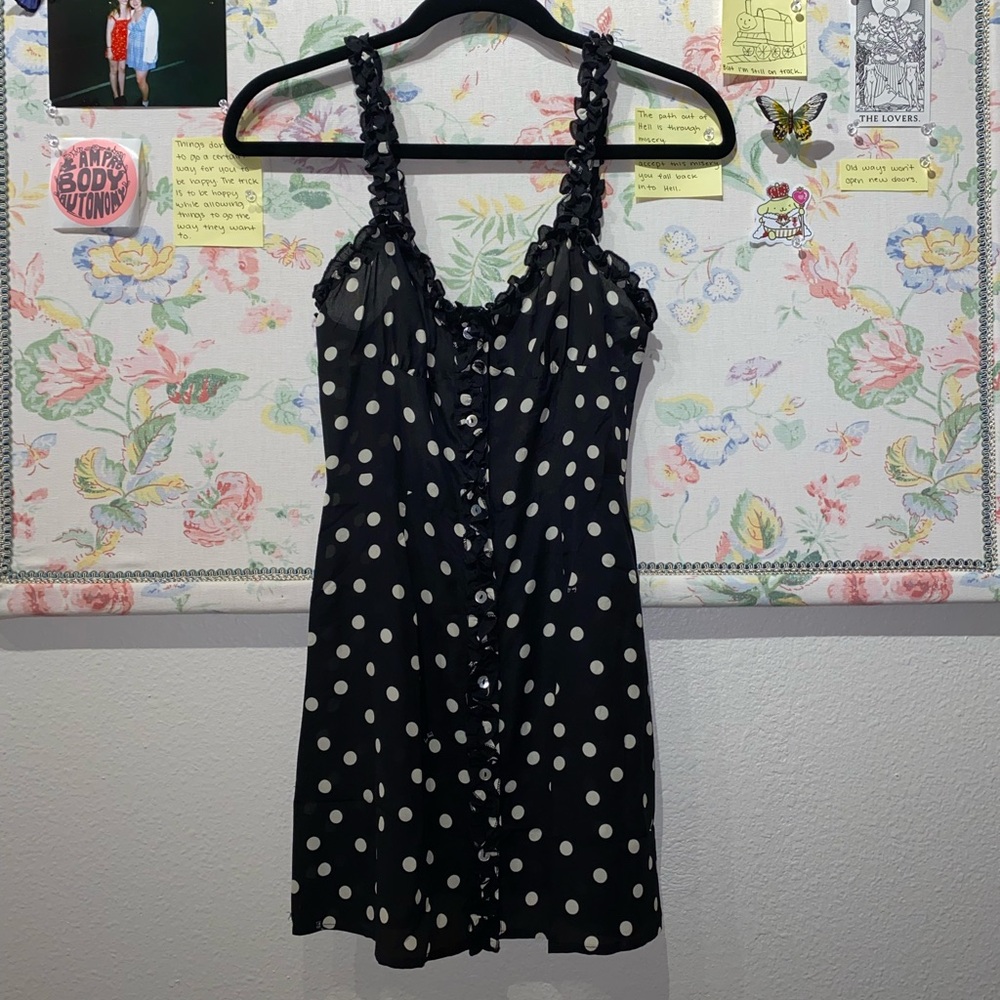 Realisation Par The Julia dress in Black and White Spot